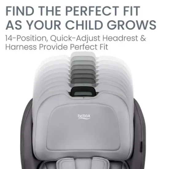 Britax Poplar Convertible Car Seat - Slim 17" Design - ClickTight Technology - Glacier Graphite image {7}