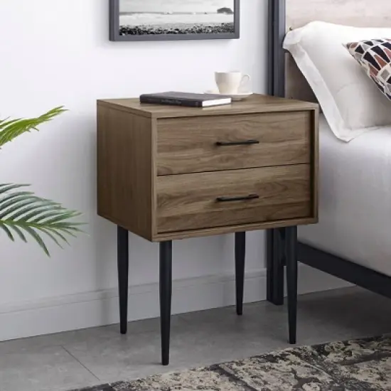 Ora Mid-Century Modern 2 Drawer Nightstand - Saracina Home image {5}