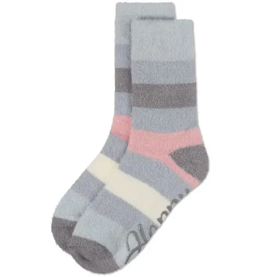 Memoi Women's Happy Aloe Infused Crew Socks image {2}