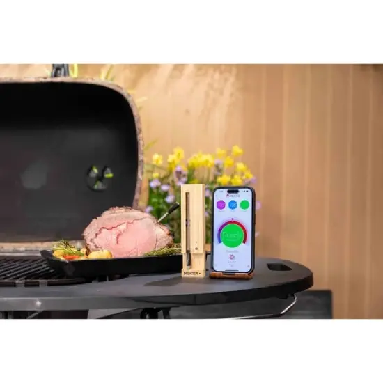 Traeger Meater Digital Wireless Meat Thermometer with Extended Bluetooth Range Brown/Silver image {2}