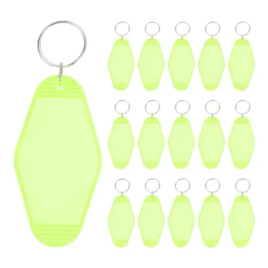 Unique Bargains Blank Vintage Motel Keychain for DIY Ornament Backpack Label 16 Pcs image {7}