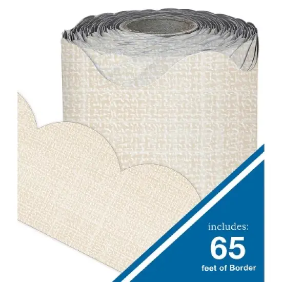 Carson Dellosa Education Linen Rolled Scalloped Borders, 65 Feet Per Roll, Pack of 3 image {3}
