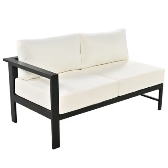 FIONECA Multi-Person Outdoor Sofa Set, White, Weather-Resistant Patio Furniture for Garden, Backyard, Balcony image {12}