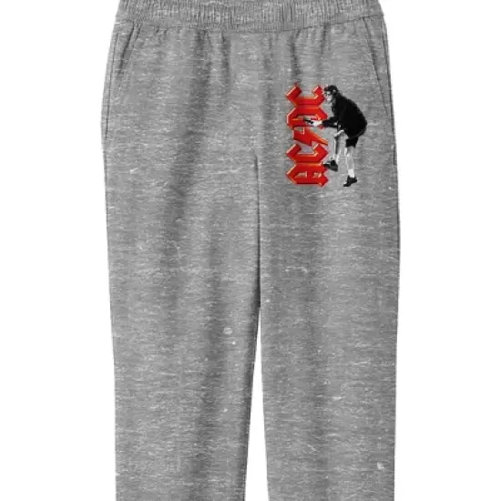 ACDC Monochrome Color Graphic Boy's Athletic Heather Jogger Pants image {1}