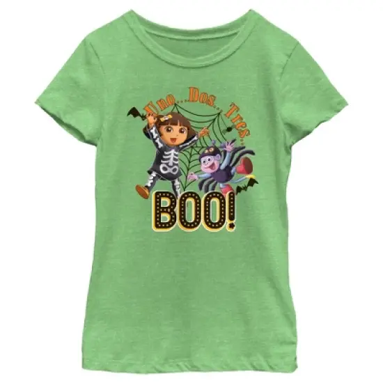 Girl's Dora the Explorer Halloween Friends Boo T-Shirt image {3}
