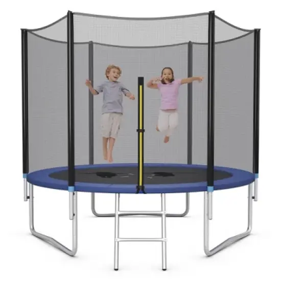 Costway 8/10/12/14/15/16 FT Outdoor Trampoline Bounce Combo W/Safety Closure Net Ladder image {14}