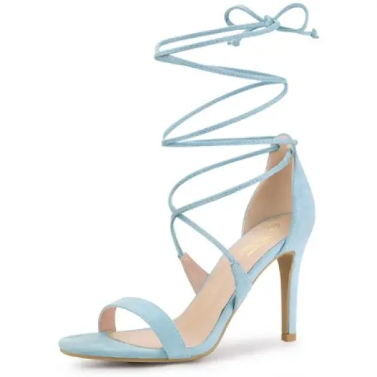 Perphy Stiletto High Heels Lace Up Sandals for Women image {7}