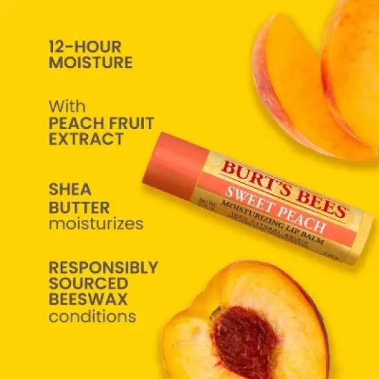 Burt's Bees Lip Balm Sweet Peach Blister Box - 0.15oz image {2}