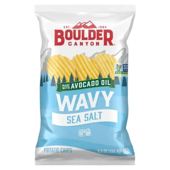 Boulder Canyon Wavy Potato Chips - 5.5oz image {4}