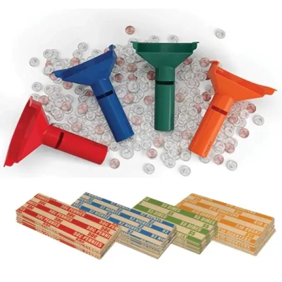 Nadex Coins&trade; 252 Coin Wrappers with Coin-Sorter Tubes in Multicolored image {3}