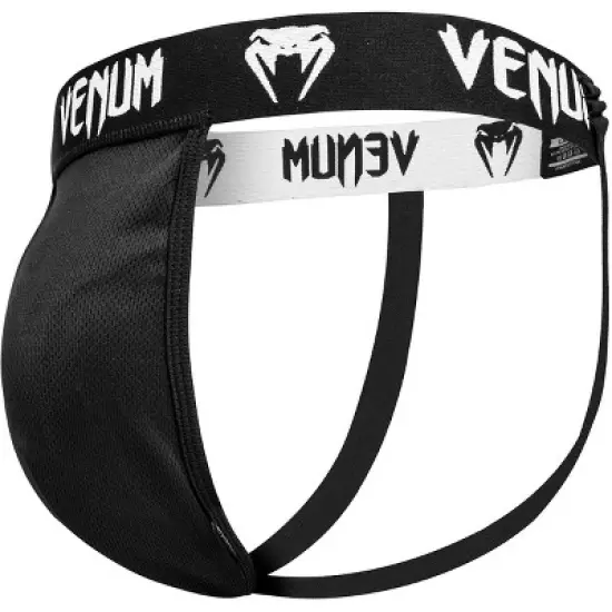 Venum Competitor Titanium Series Groin Guard and Support - Black/Silver image {1}