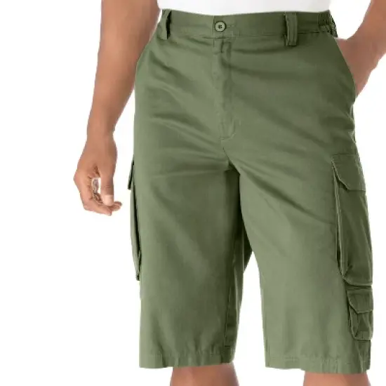 KingSize Men's Big & Tall 14" Side Elastic Cargo Shorts image {8}