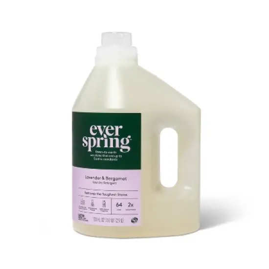 Lavender & Bergamot Liquid Laundry Detergent - 100 fl oz - Everspring&trade; image {4}