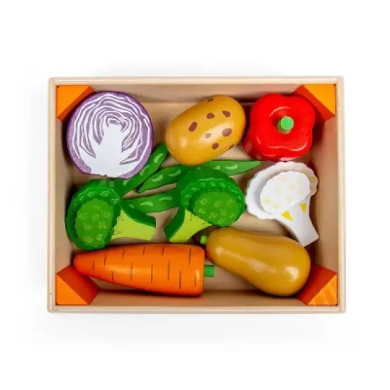 Bigjigs Toys Veg Crate Wooden Role Play Toy image {4}