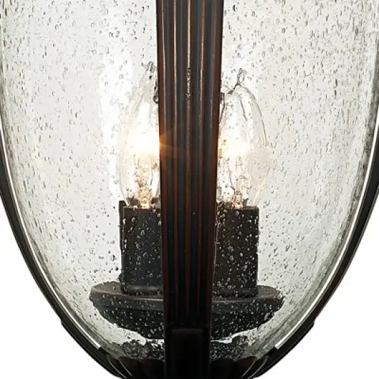John Timberland Casa Sierra Vintage Rustic Outdoor Post Light Bronze with Pier Adapter 24 1/2" Clear Seeded Glass for Exterior Barn Deck House Porch image {2}