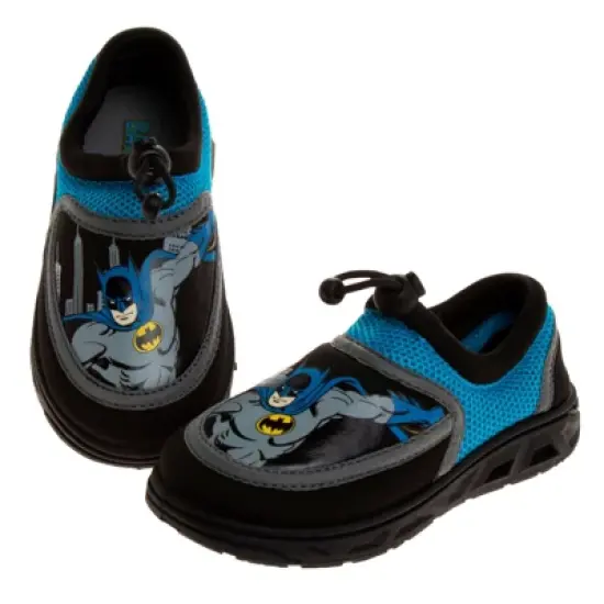 DC Comics Batman Boys Water Shoes -Kids Aqua Socks- Sandals Waterproof Sports Slip-on Superhero Beach Slides Swim Slippers (Toddler/Little Kid) image {1}