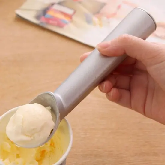 Unique Bargains Household Aluminum Non-Stick Bowl Head Ice Cream Scoop Silver Tone 1 Pc image {2}