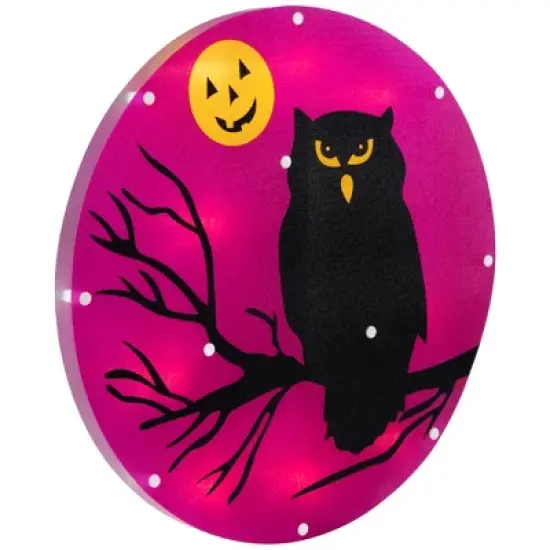 Northlight Lighted Owl and Jack O' Lantern Halloween Window Decoration - 13.75" image {6}