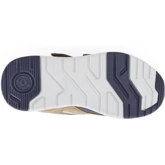 Stride Rite Kids Unisex Brighton-XW-Adaptable Sneaker | 2.5 | Tan/Navy image {5}