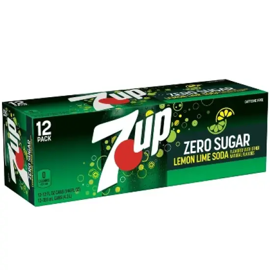 7UP Zero Sugar Lemon Lime Soda - 12pk/12 fl oz Cans image {9}