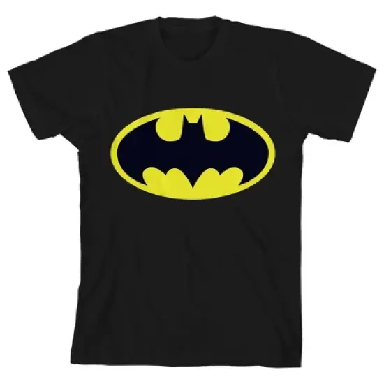 Batman Logo Black T-shirt Toddler Boy to Youth Boy image {4}