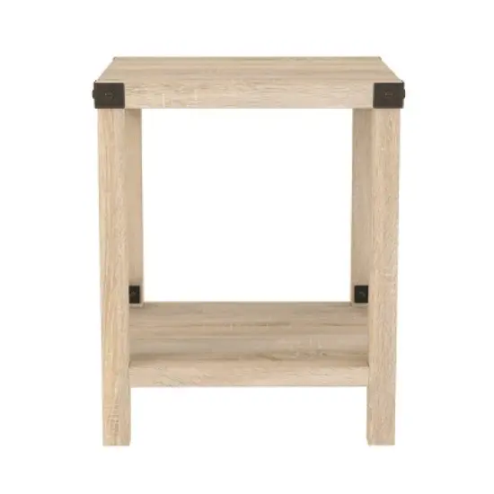 Sophie Rustic Industrial X Frame Side Table - Saracina Home image {1}