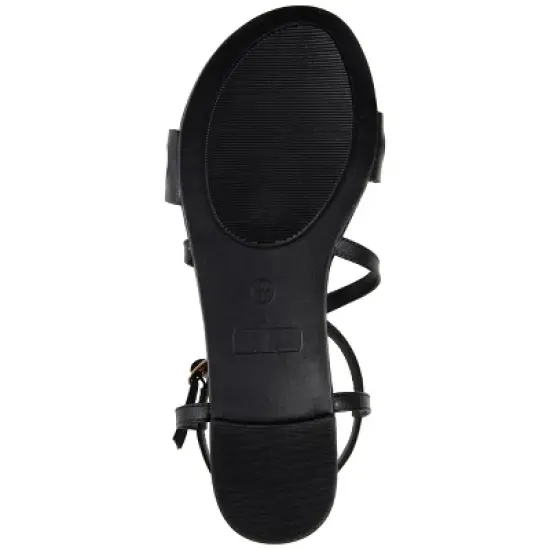 Journee Collection Womens Jalia Multi Strap Flat Sandals image {4}