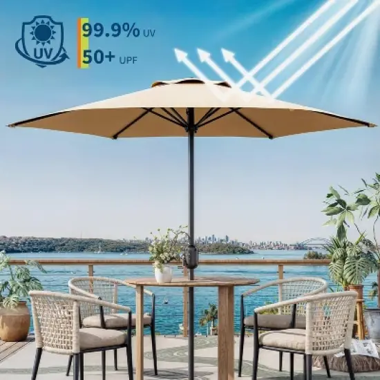 GustoWave UV Protection 7.5FT Outdoor Patio Umbrella for Garden, Deck image {2}