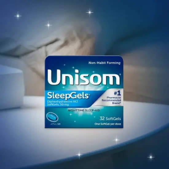 Unisom SleepGels Nighttime Sleep-Aid Softgels - Diphenhydramine HCl - 32ct image {3}