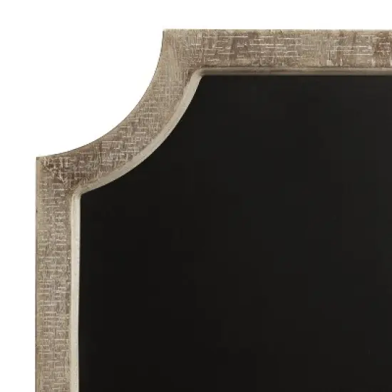 Kate and Laurel Hogan Framed Scallop Chalkboard, 23.5x36, Rustic Brown image {1}