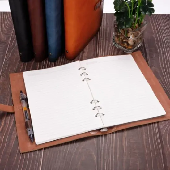 Unique Bargains PU Leather Refillable Magnetic Buckle Notebook 1 Pc image {4}