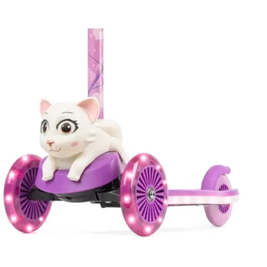 Voyager Cat 3D Tilt and Turn Kids Scooter with Light Up Deck and Wheels image {4}