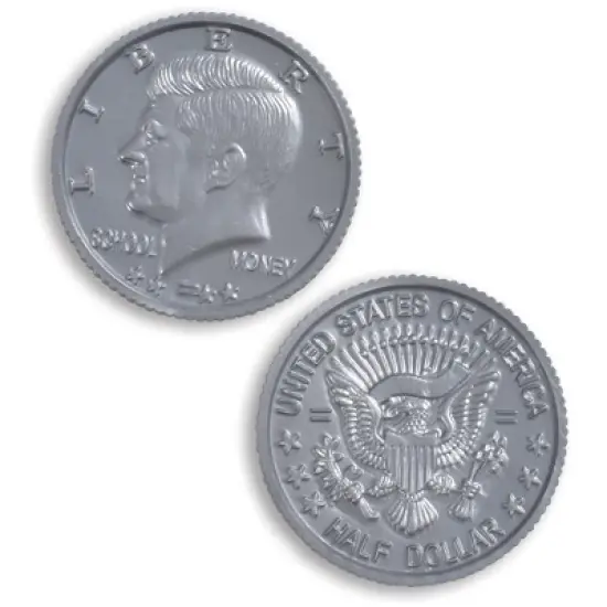 Learning Advantage Play Half-Dollar Plastic Coins, Set of 50 image {2}