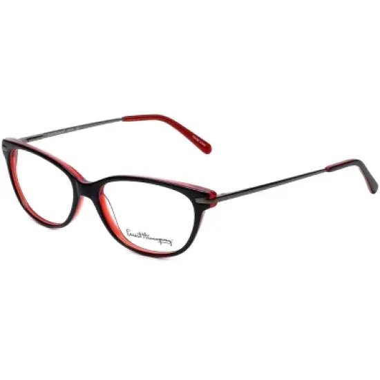 Ernest Hemingway H4644 51mm Women's Acetate Cateye Designer Eyeglasses OR Blue Light Filter OR Reading Glasses in Black Red image {5}
