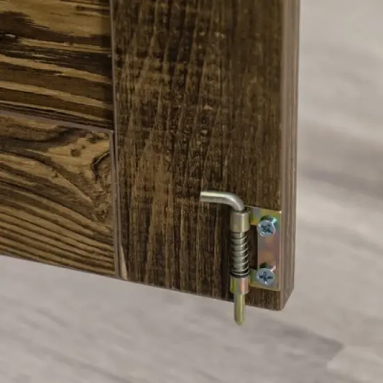 PawHut Wooden Dog Crate, End Table Furniture with Lockable Door, Small & Medium Size Pet Crate Indoor Puppy Cage, Brown image {5}