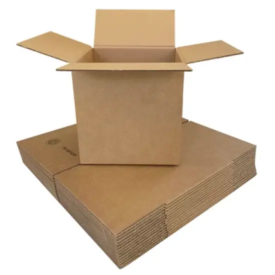 UOFFICE Heavy Duty Corrugated Boxes 18" x 18" x 18" 275lb Pack of 10 Cube Boxes image {1}