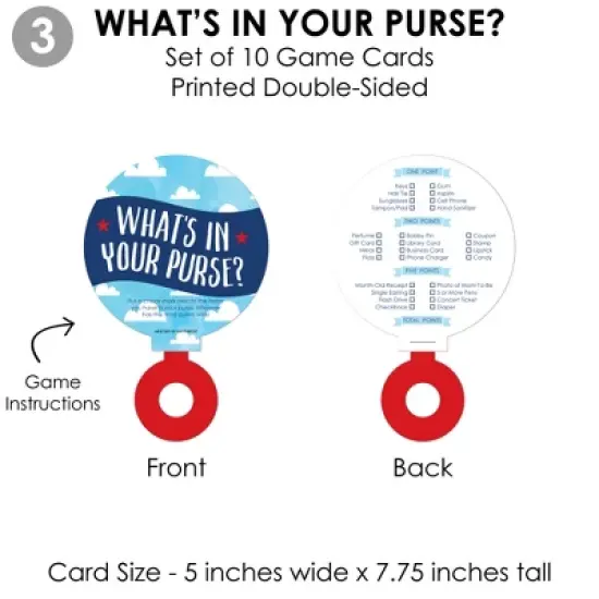 Big Dot of Happiness Taking Flight - Airplane - 4 Vintage Plane Baby Shower Games - 10 Cards Each - Gamerific Bundle image {5}