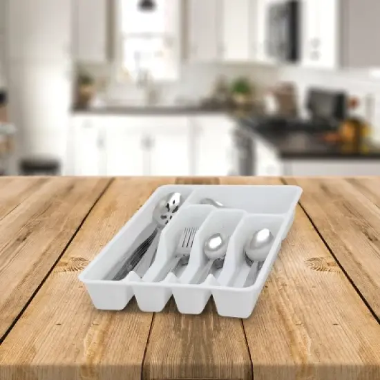 Gibson Home Basic Living Aston 45 Piece Flatware Set with Plastic Tray image {2}