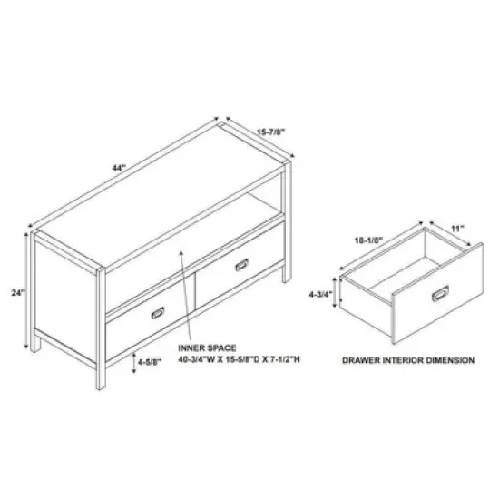 Peggy TV Stand for TVs up to 50" White - Linon image {9}