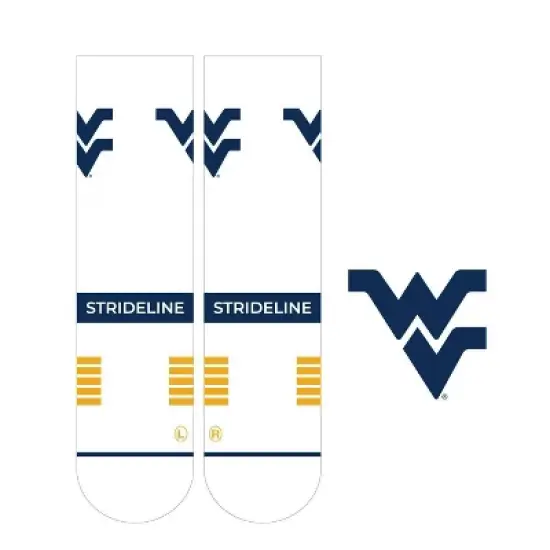 NCAA West Virginia Mountaineers Premium Knit Crew Socks - White image {1}