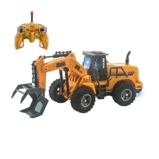 Link 1:30 RC Loader Construction Vehicle Radio Control Truck Toy With 5 Channels | Yellow image {2}