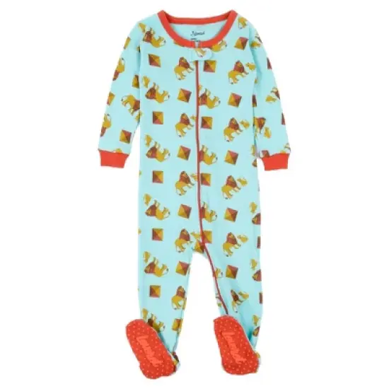 Leveret Footed Sleeper Cotton Boys Pajamas image {15}