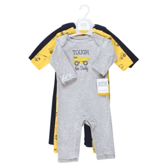 Hudson Baby Infant Boys Cotton Coveralls, Construction image {1}