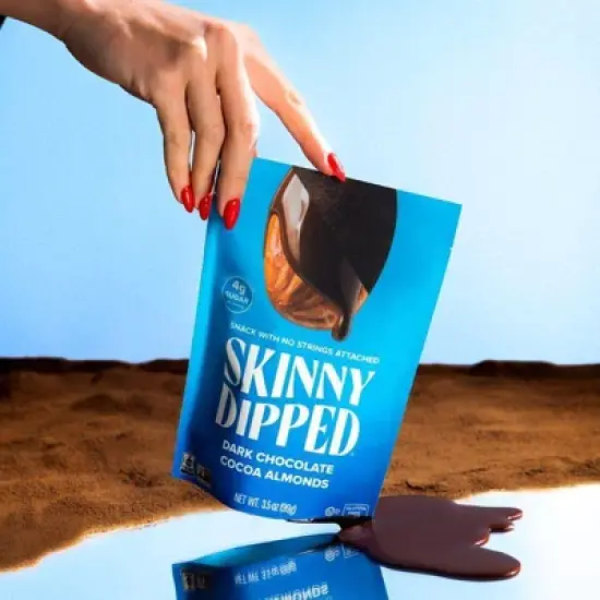 SkinnyDipped Dark Chocolate Candy Cocoa Almonds - 3.5oz image {2}