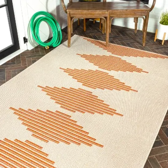 Vinales Diamond Stripe Indoor/Outdoor Area Rug - JONATHAN Y image {4}