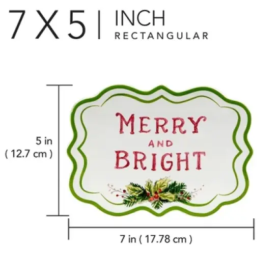 Certified International Set of 4 Snowman Greetings Canape Plates image {2}