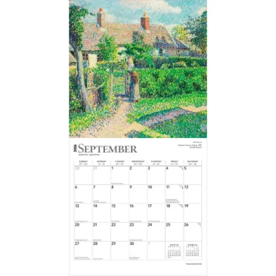 BrownTrout Impressionists 2026 12"x24" Hanging Square Wall Calendar Plastic-Free image {3}