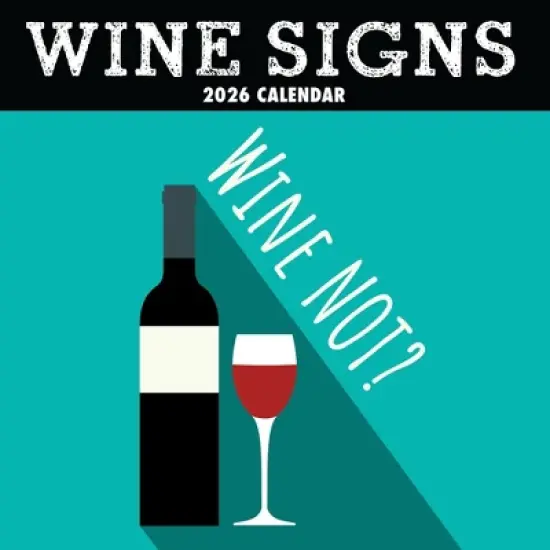 The Gifted Stationery 2026 Square Wall Calendar, Wine Signs, 16-Month Funny Theme with 180 Reminder Stickers (12x12 In) image {4}