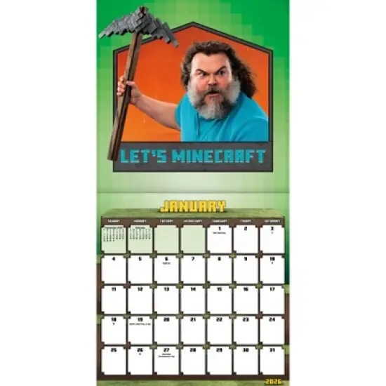 Minecraft 2026 Movie 12"x12" Wall Calendar image {1}