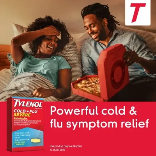 Tylenol Cold & Flu Severe Multi Symptom Caplets - Acetaminophen - 24ct image {4}